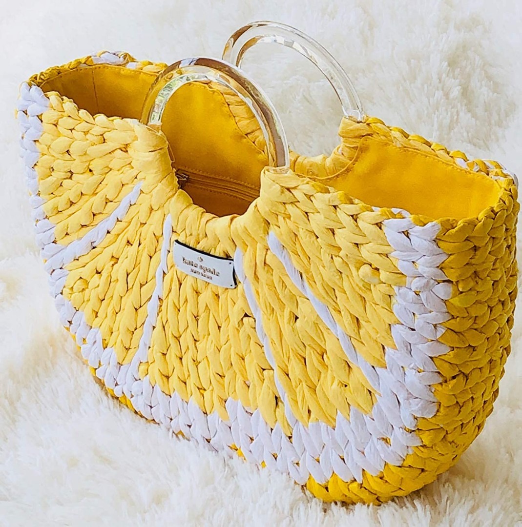 lemon straw bag
