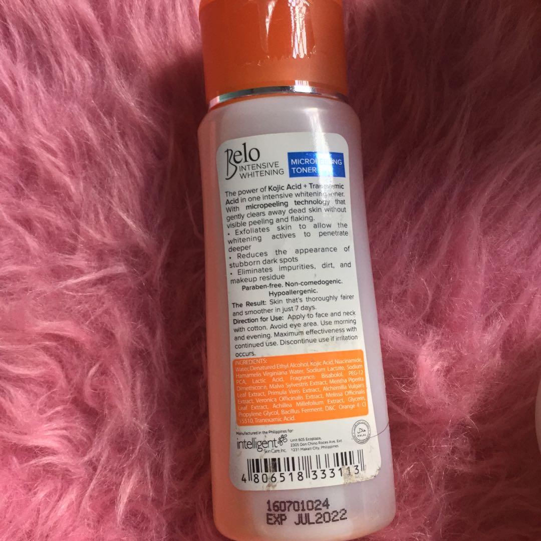 Belo Kojic + Tranexamic Acid (Take All) (Category: Face Care) located in Quezon City. Submitted by mae317219 (Listing ID 1126285718, Image 3). Description: Kojic Tranexamic Acid Face & Neck Cream & Toner Brand New! Never been used 😊 Selling for a cheaper Price Payment via Gcash😊 Mobile no. 09274185248.