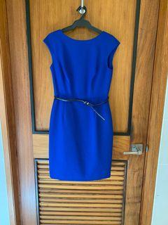 Blue Ellen Tracy Sleeveless Dress