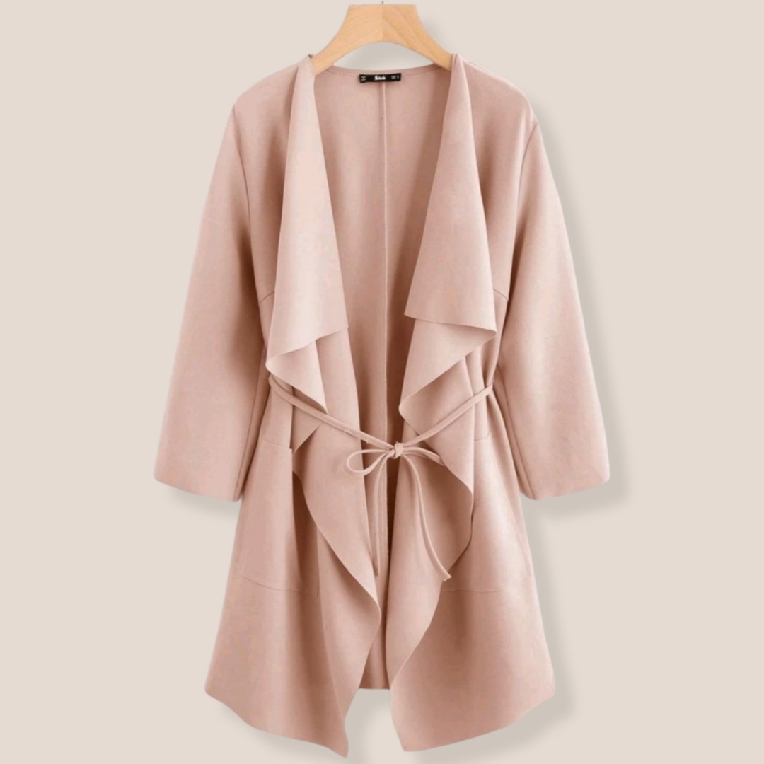 blush wrap coat