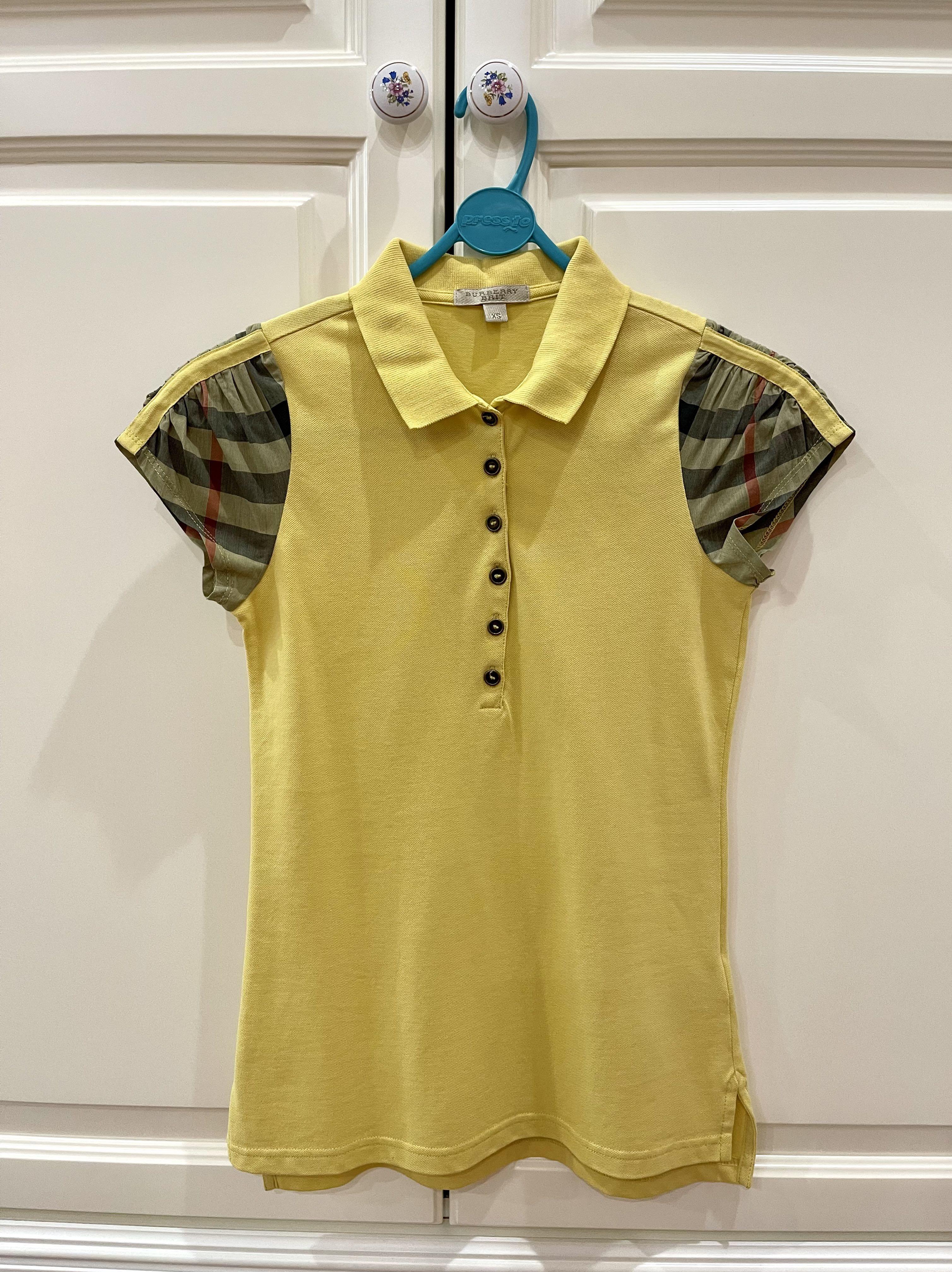 Burberry polo top womens yellow