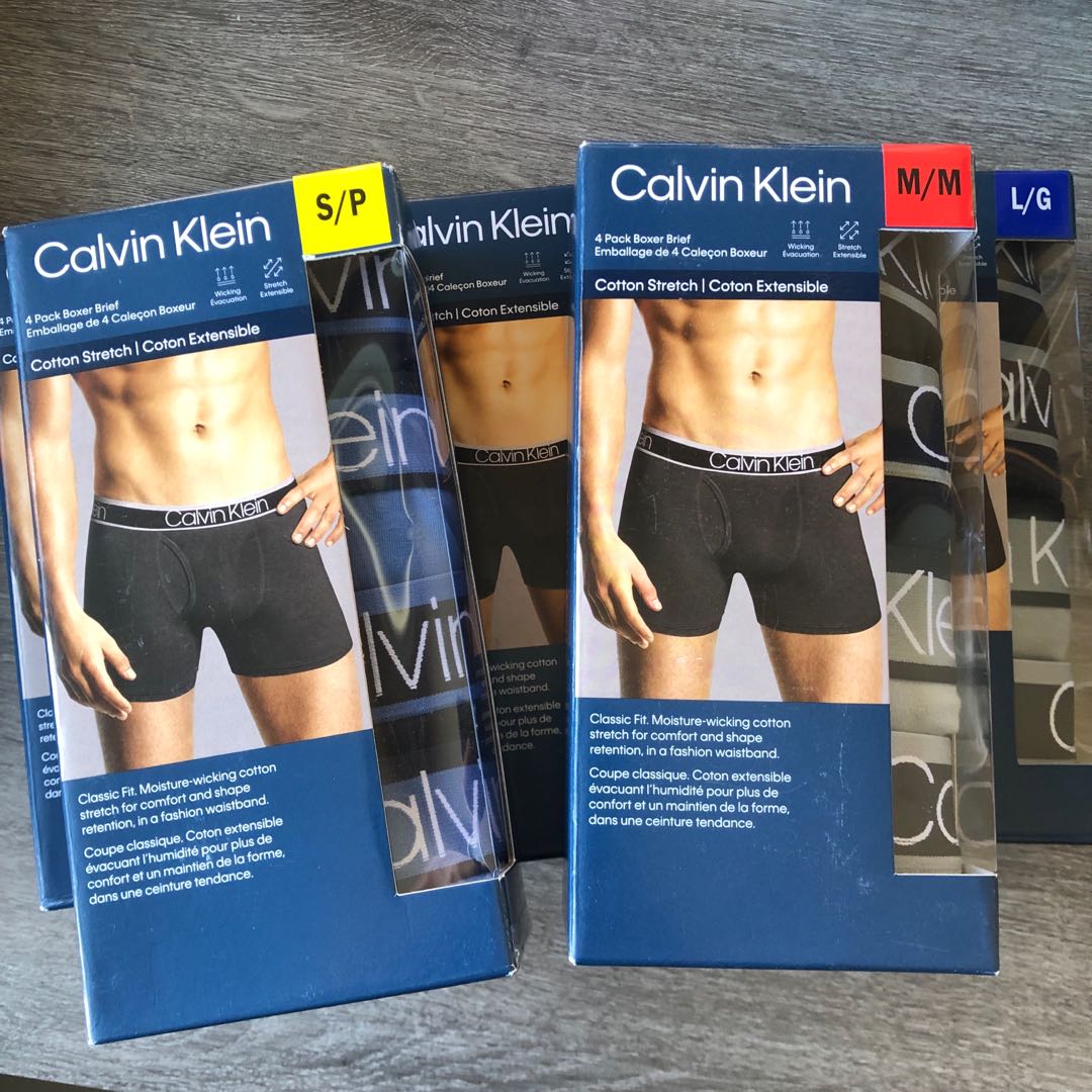 Calvin Klein Original 4-piece Cotton Stretch Boxer Briefs, Men's Fashion,  Bottoms, Underwear on Carousell