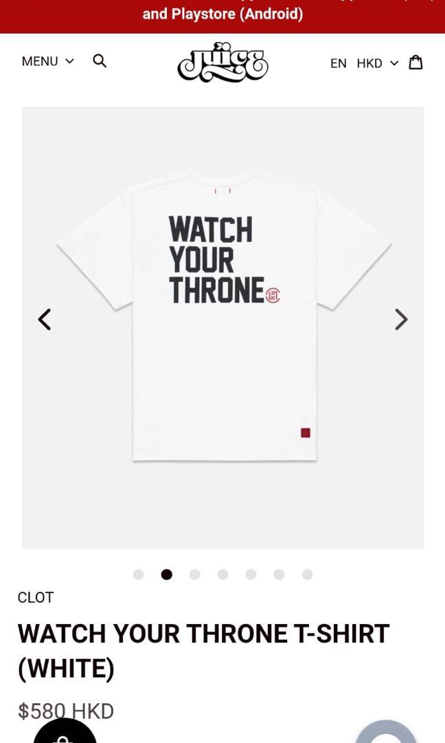 全新Clottee Watch Your Throne (white) for chymca, 男裝, 上身及套裝