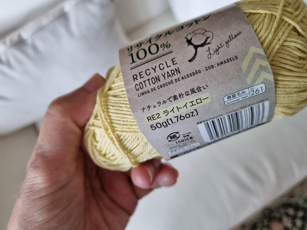 Daiso 100 Cotton Recycled Yarn, Hobbies & Toys, Stationery & Craft
