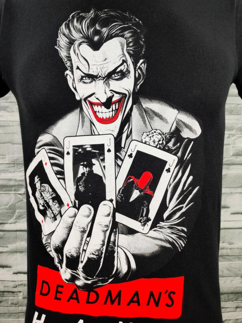 DC Comics Batman Joker Deadman s Head Black Shirt Men s Fashion