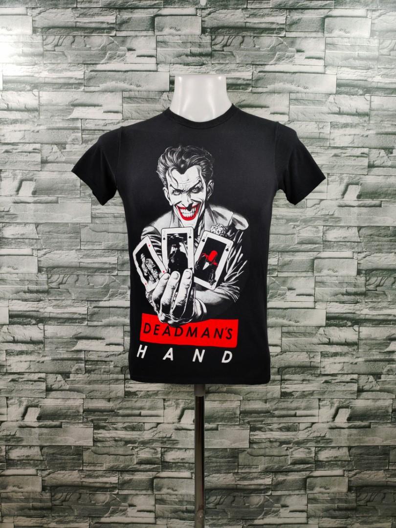 DC Comics Batman Joker Deadman s Head Black Shirt Men s Fashion