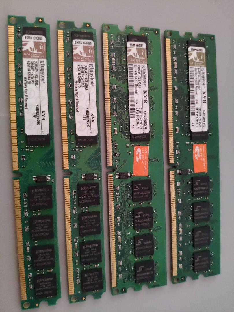 1G DDR2 Kingston RAM 800Mhz 6400 Computers Tech Parts