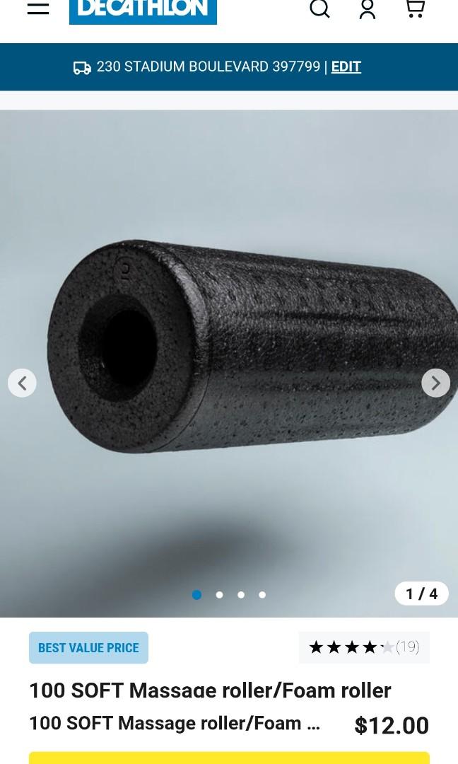Decathlon 100 SOFT Foam Roller Sports Equipment Exercise Fitness Toning Stretching Accessories on Carousell