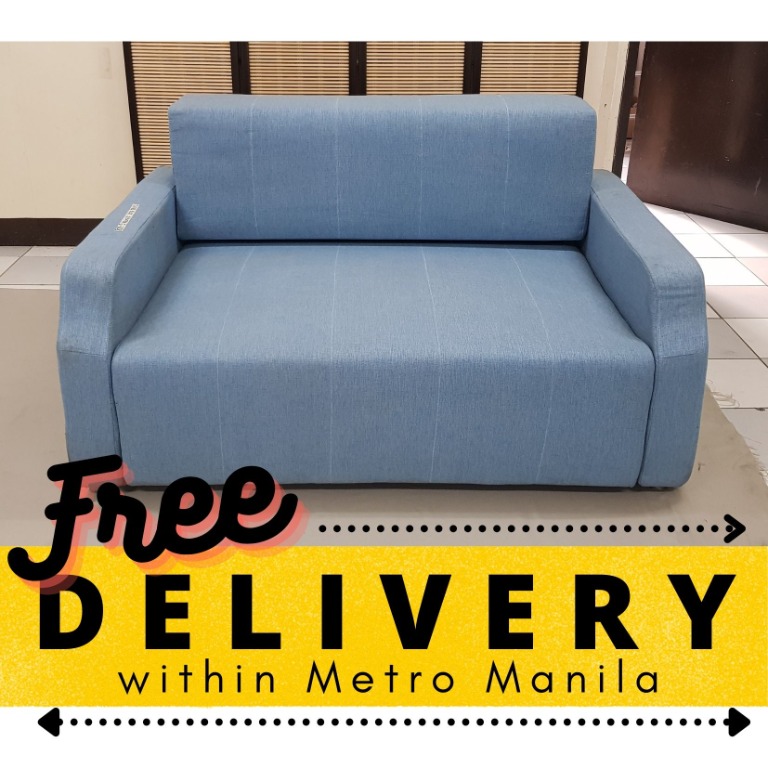 DELIVER AND SHIPPPING [FREE] SOFA BED DA 1581 BLUE G208, Furniture