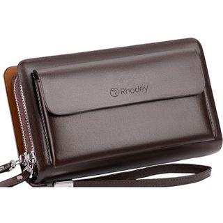 Dompet Clutch Wanita Bahan Kulit Rhodey 007 Brown