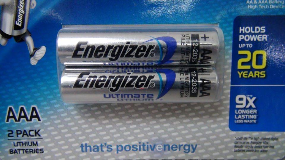 ENERGIZER Ultimate Lithium 2xAAA Batteries, TV & Home Appliances, Other ...