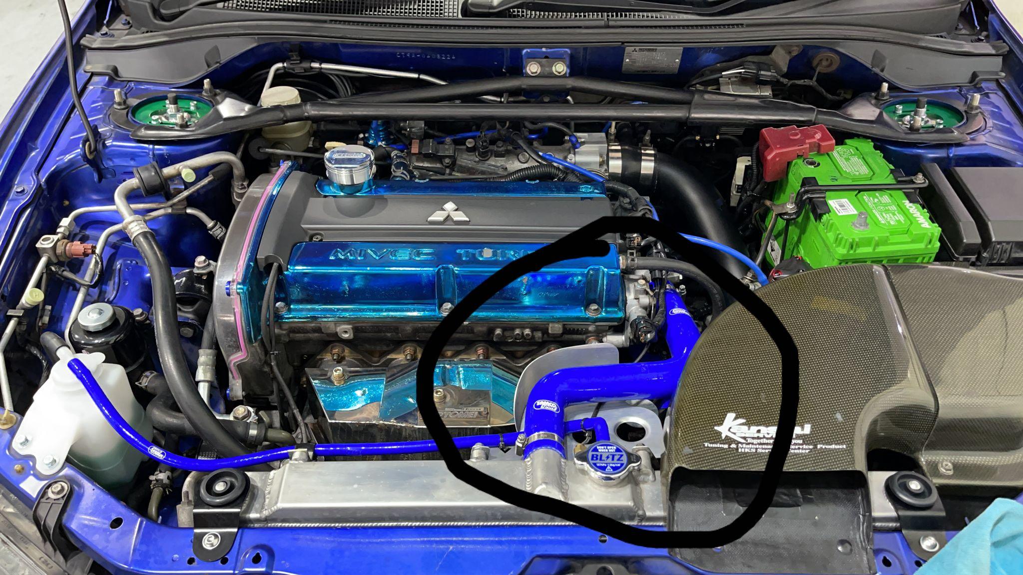 Evo 9 coolant heat shield, Car Accessories, Accessories on Carousell