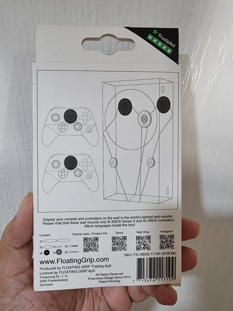 Floating Grip Wall Mount for Xbox Series S (Category: Cases & Covers) located in Pasig City. Submitted by jumpedmarrow979 (Listing ID 1126160063, Image 2). Description: Bought from Amazon Floating Grip Wall Mount for Xbox Series S and 2 controllers.
