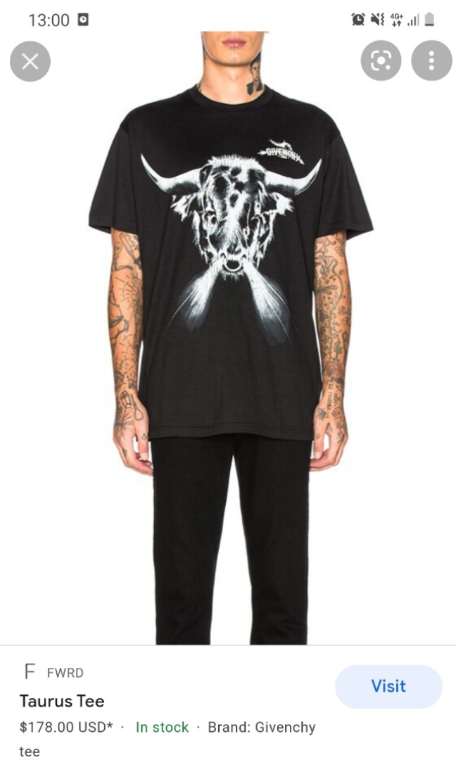 givenchy taurus t shirt