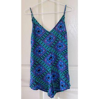 Glassons low back patterned playsuit size 6