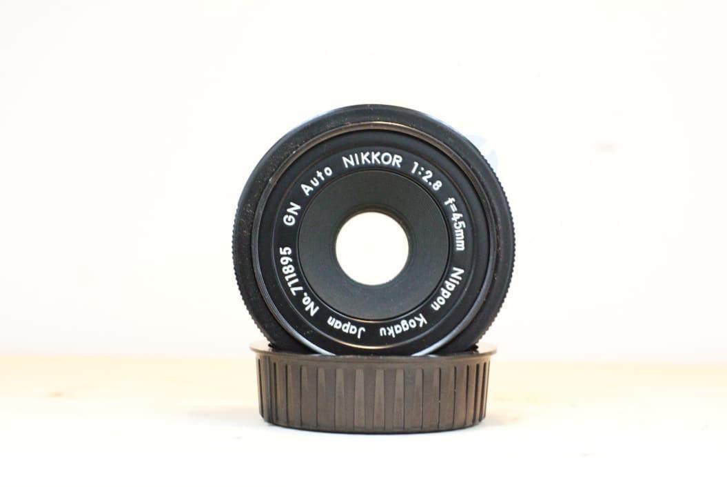 罕有GN Auto Nikkor 45mm 2.8餅鏡 Nikon F mount用 超輕巧具收藏價值 Tessar結構 non ai
