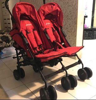 halford stroller twin