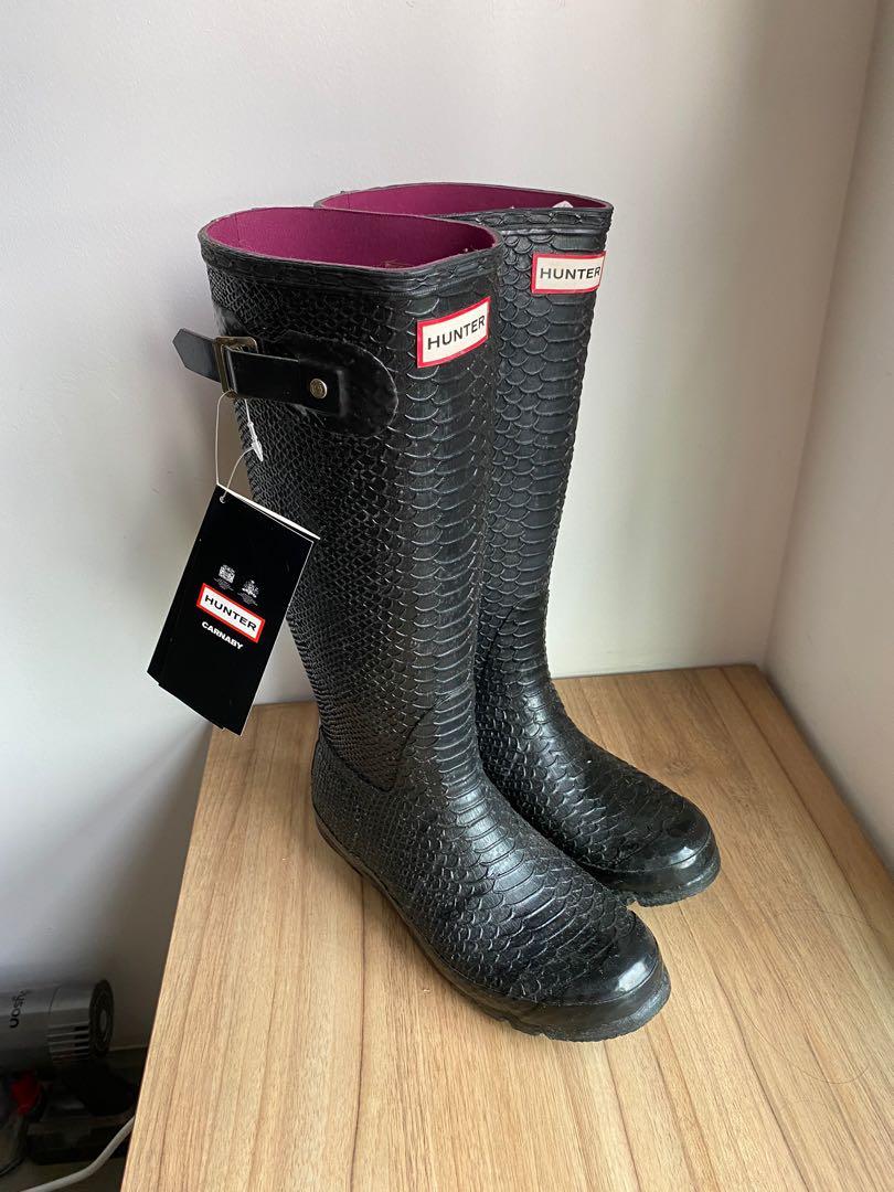 Hunter carnaby sales snake rain boots
