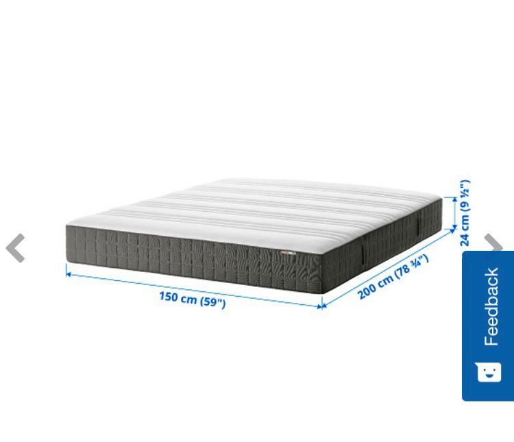 Ikea Hovag Mattress Queen Size, 傢俬＆家居, 傢俬, 床架及床褥 Carousell