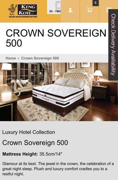 King koil crown sales line mattress