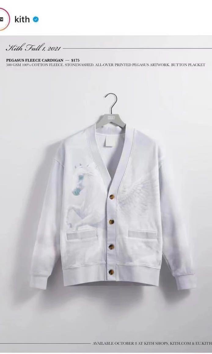 全新KITH Pegasus Fleece Cardigan, 男裝, 外套及戶外衣服- Carousell
