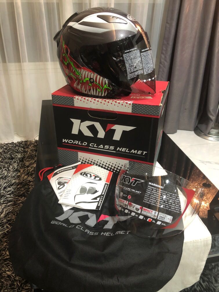 KYT Helmet Marvel Venom Motorcycles Motorcycle Accessories on