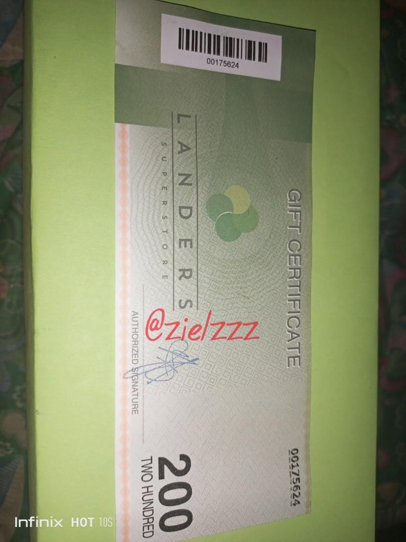 LANDERS Gift Certificate Community on Carousell
