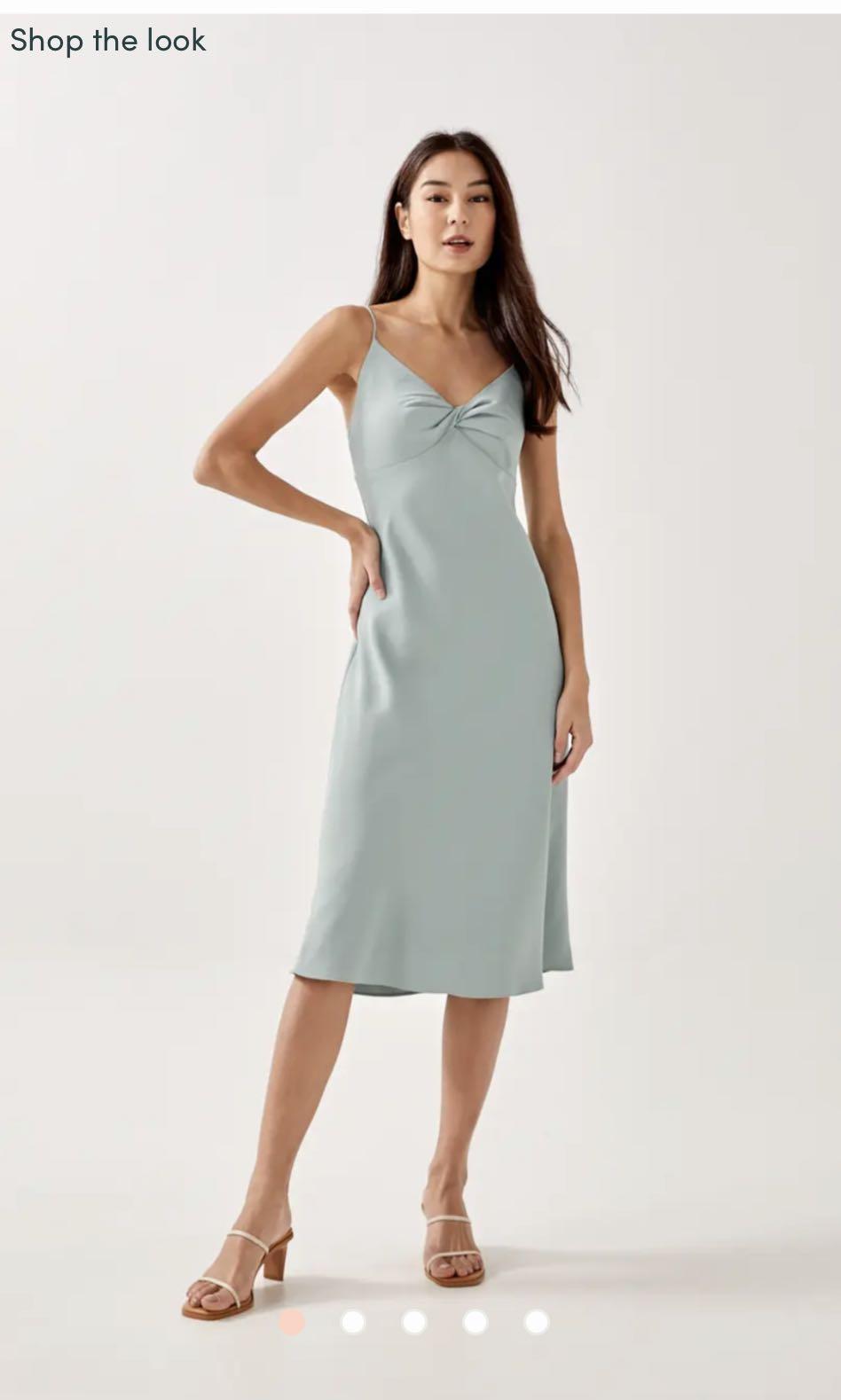 Brenda Satin Bias Cut Midaxi Dress