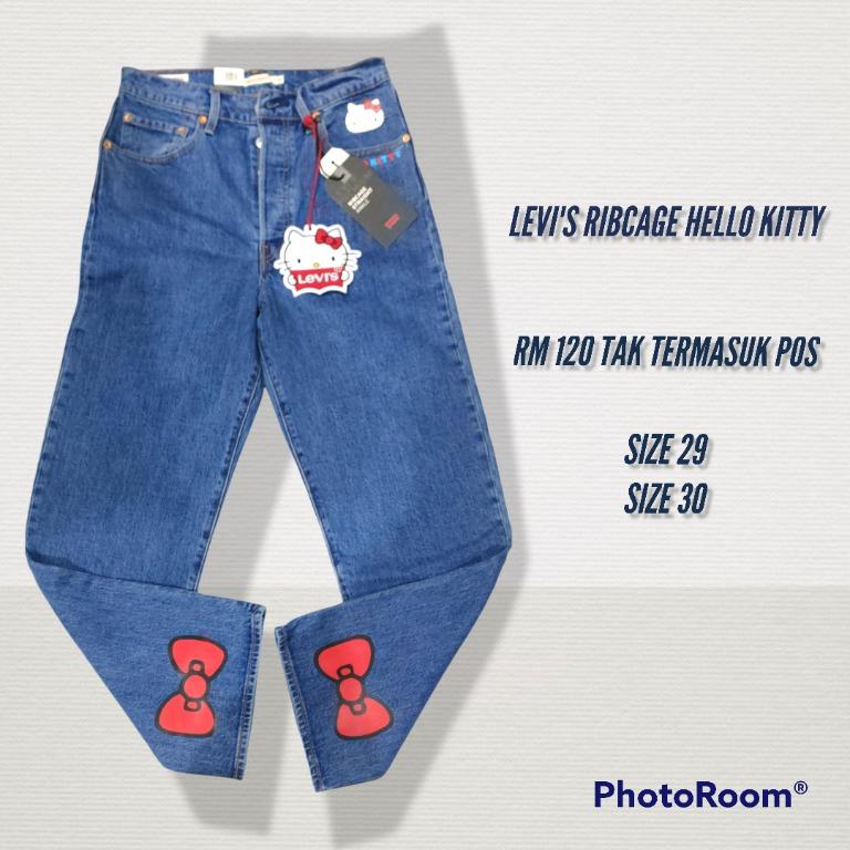 Levi's X Hello Kitty Ribcage Straight Ankle Women's Jeans, Women's Fashion,  Bottoms, Jeans & Leggings on Carousell