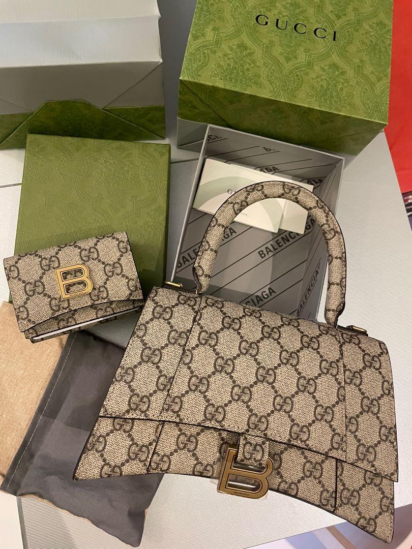 Preorder SALE Gucci X Balenciaga Collaboration Medium City Bag Logo  Floral Print Luxury Bags  Wallets on Carousell