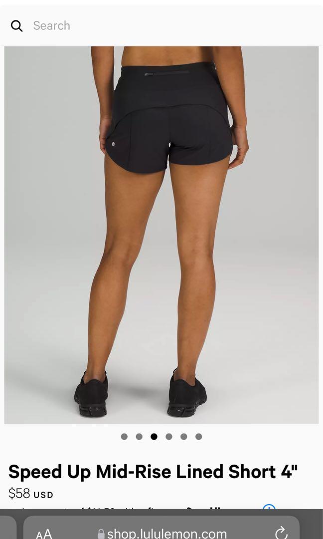 Lululemon Speed Up Low-Rise Lined Shorts in gray