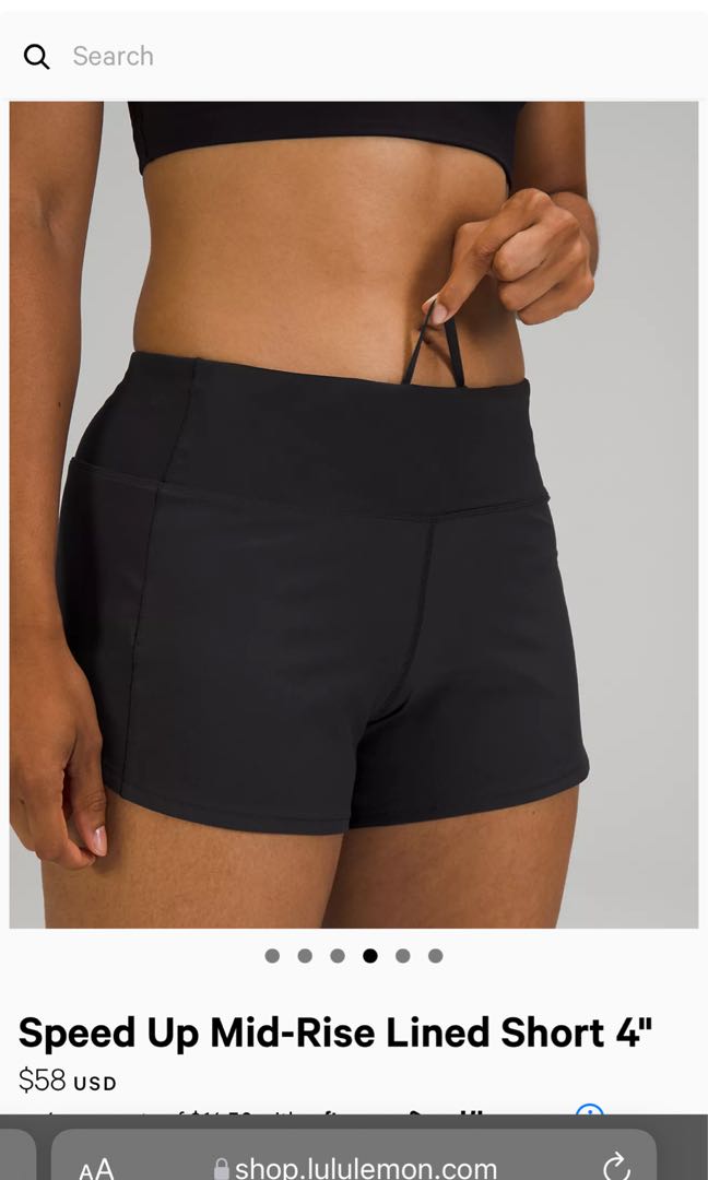 Speed Up Mid-Rise Lined Short 4, Women's Fashion, Activewear on Carousell