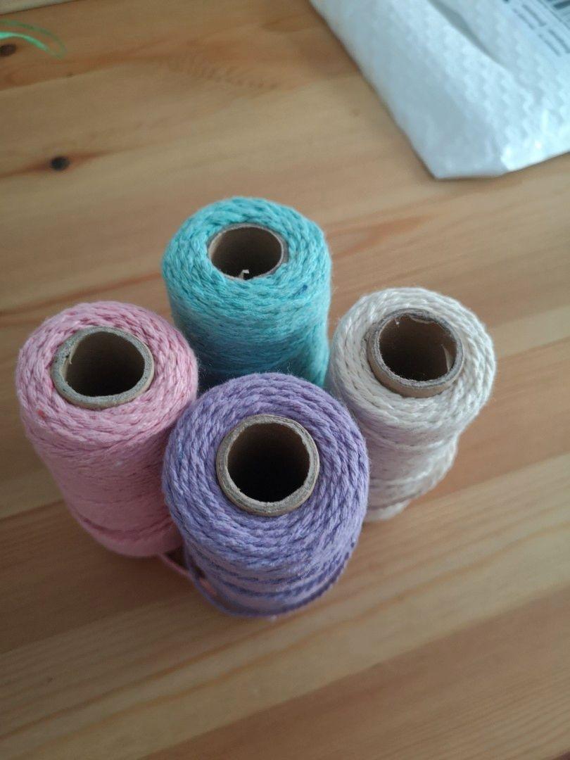Macrame cords (Category: Craft Supplies & Tools) located in Singapore. Submitted by mr83400 (Listing ID 1124187560, Image 1). Description: Around 80 meters each except the white one around 50 meters left 2mm thickness Moving out sales, check my other listings !.
