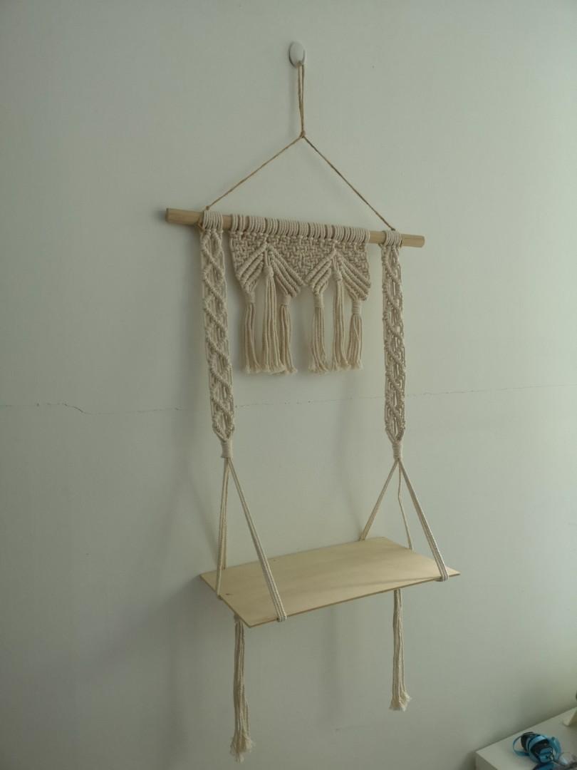 Macrame hanger (Category: Other Home Decor) located in Singapore. Submitted by mr83400 (Listing ID 1126139740, Image 2). Description: Can be used to put light objets on (small photo frames, candle...) Moving out sales, check my other listings !.