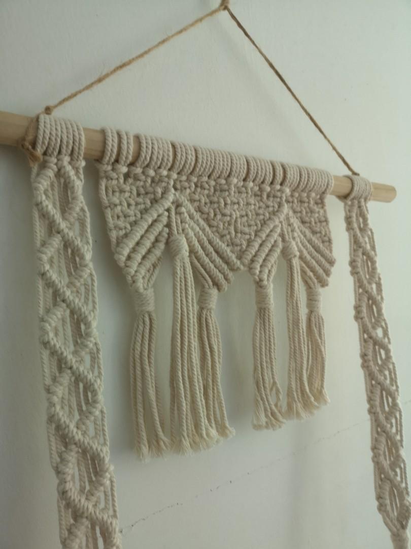 Macrame hanger (Category: Other Home Decor) located in Singapore. Submitted by mr83400 (Listing ID 1126139740, Image 3). Description: Can be used to put light objets on (small photo frames, candle...) Moving out sales, check my other listings !.