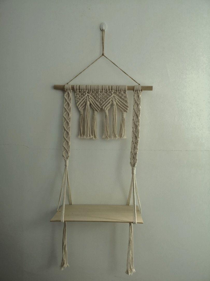 Macrame hanger (Category: Other Home Decor) located in Singapore. Submitted by mr83400 (Listing ID 1126139740, Image 1). Description: Can be used to put light objets on (small photo frames, candle...) Moving out sales, check my other listings !.