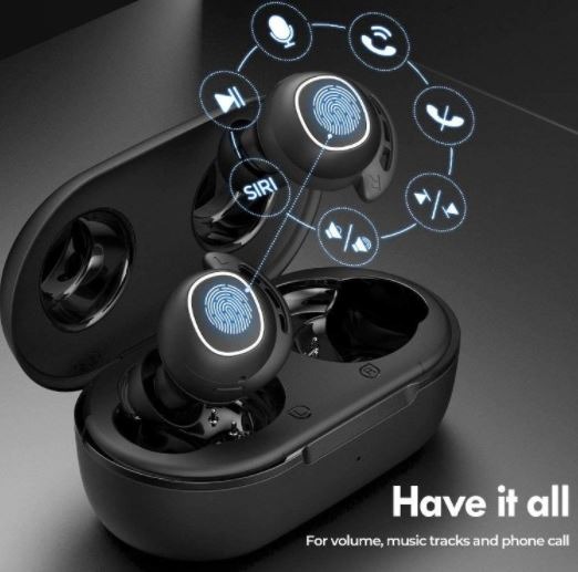 NEW MPOW M30 BH437A True Wireless Earbuds Bluetooth Headphones Sports Deep Bass Wireless Earphones w Ergonomic Design Mono Twin Mode 25 Hrs IPX7 Waterproof Mics Type C Charging for Workout Running Bla...