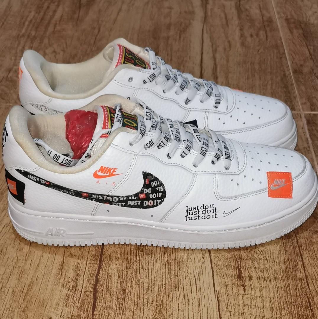 Nike Air Force 1 Low Just Do IT Pack White Black Size 42.5