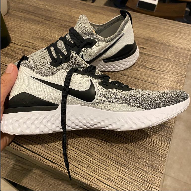 Nike Women s Epic React Flyknit 2 Running Shoes 10 White Black