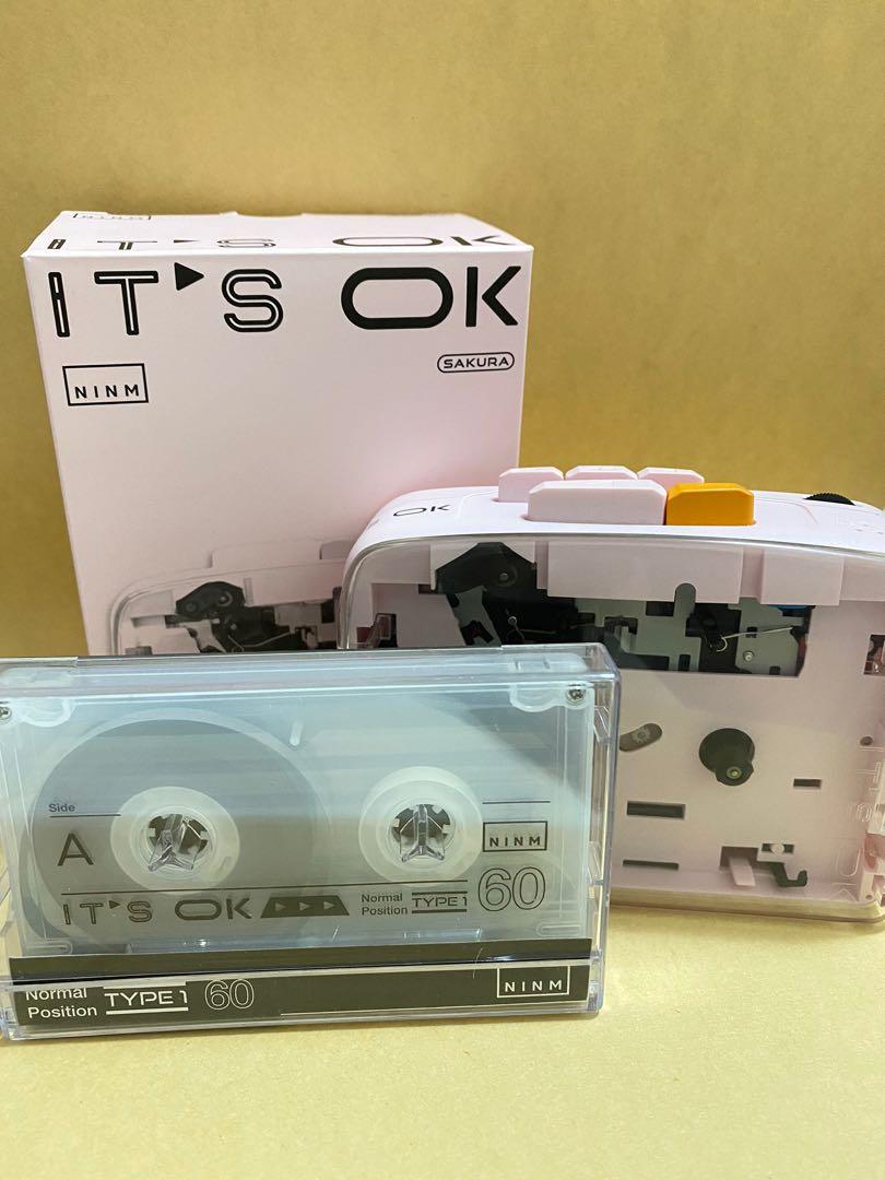 NINM LAB IT'S OK 錄音機 portable cassette 連錄音帶 with a cassette tape