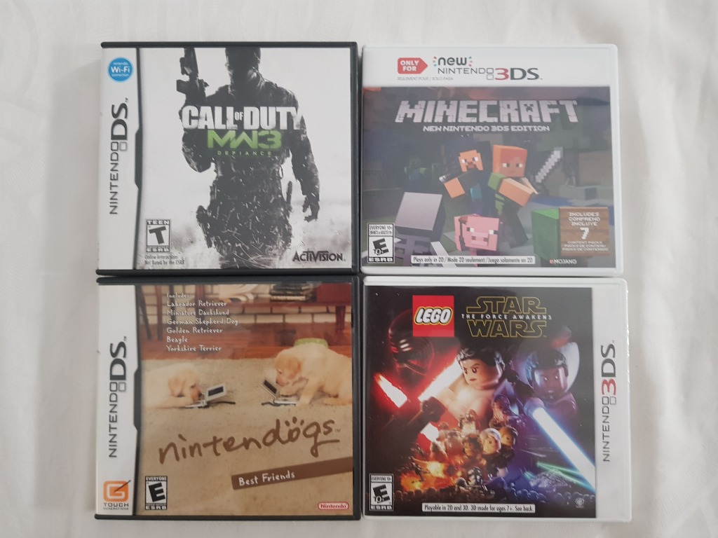 Nintendo DS 3DS Nintendogs Call of Duty MW3 Minecraft Lego Star