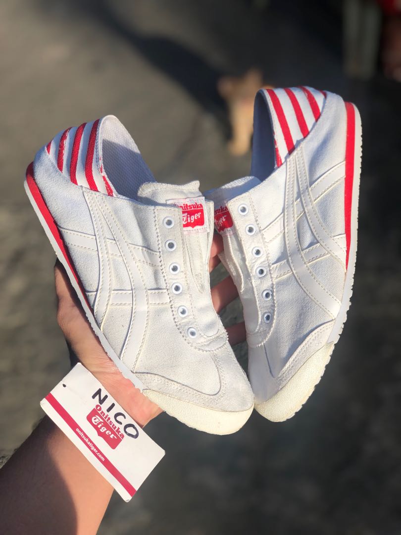 onitsuka white red