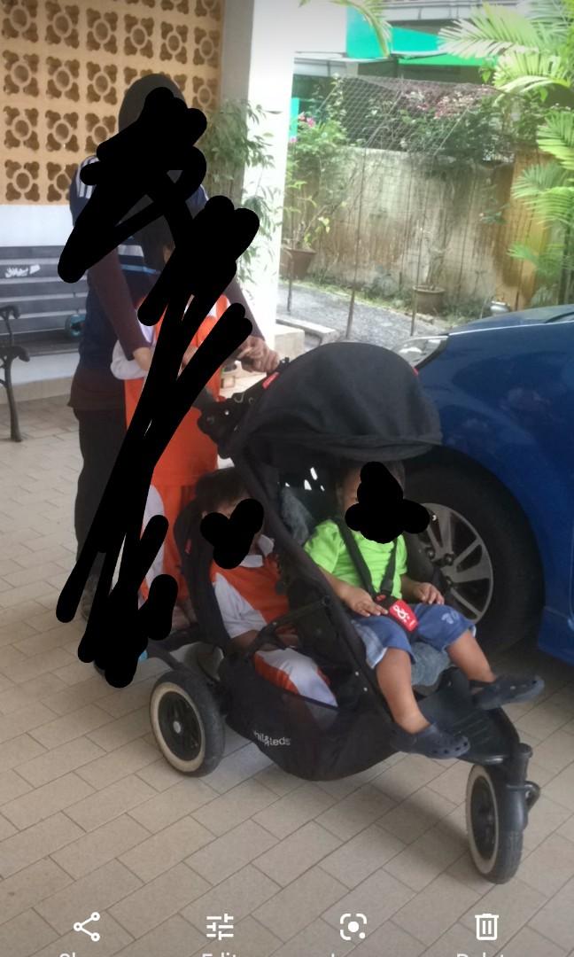 Phil & teds dot double online stroller