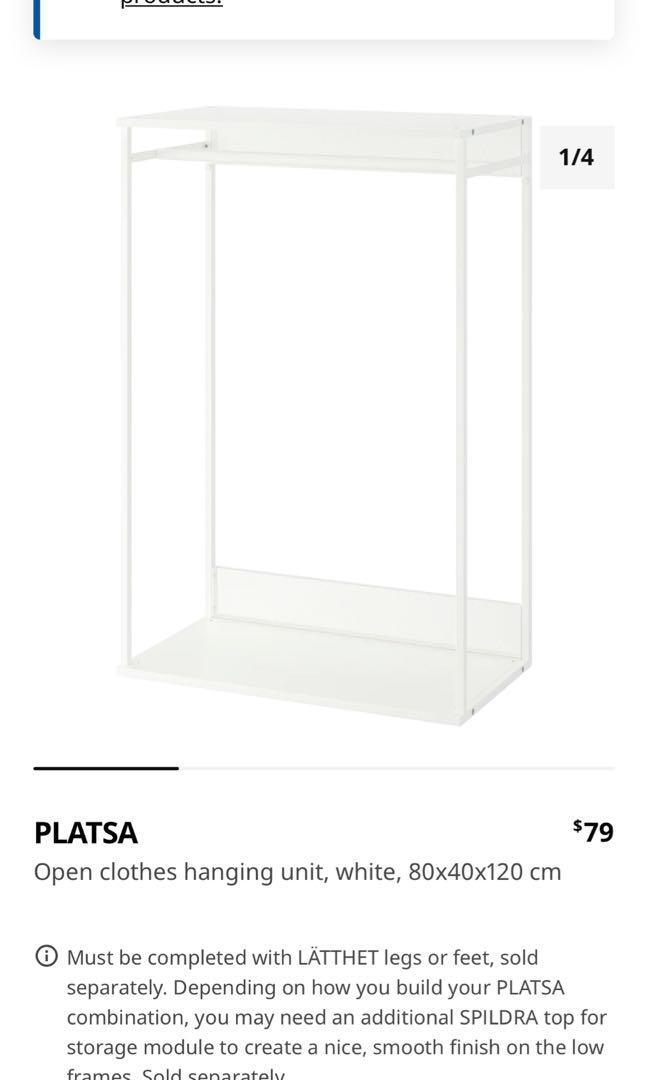 Platsa open clothes hanging unit