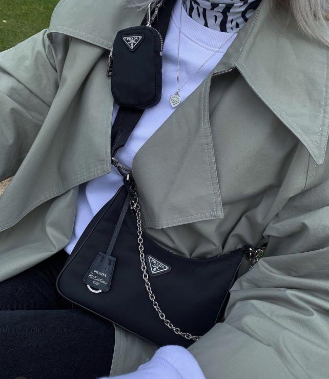 Re Nylon Side Bag in Black - Prada | Mytheresa