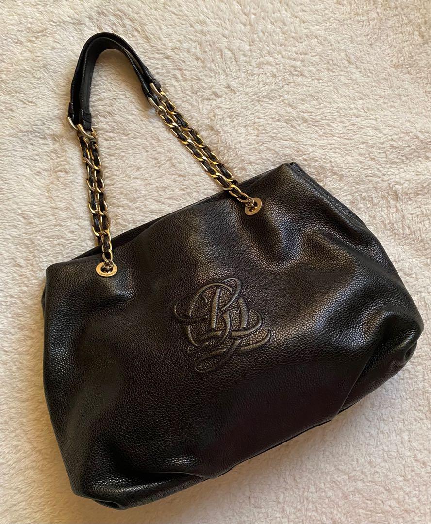 Preloved LOUIS QUATORZE Black Leather Chain Tote, Luxury, Bags