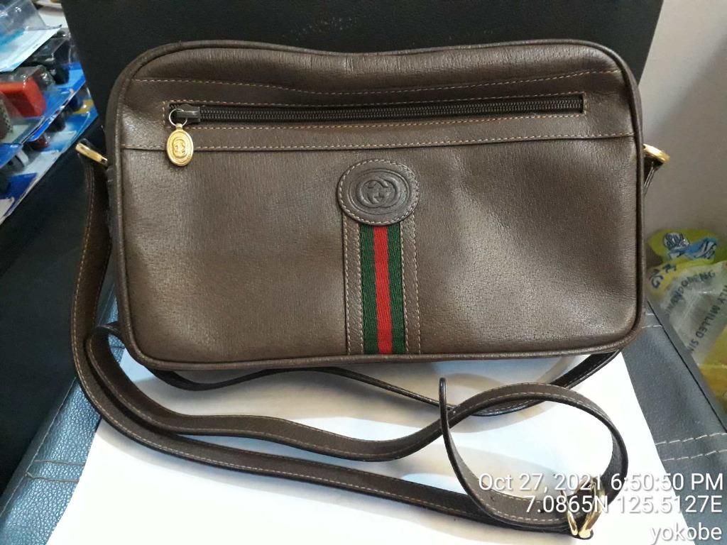 Vintage Gucci dark brown suede GG print shoulder bag with sherry line –  eNdApPi ***where you can find your favorite designer  vintages..authentic, affordable, and lovable.