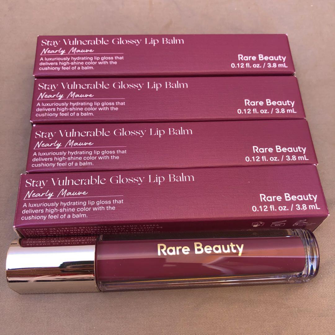 Rare Beauty Glossy Lip Balm Nearly Mauve, Beauty & Personal Care, Face