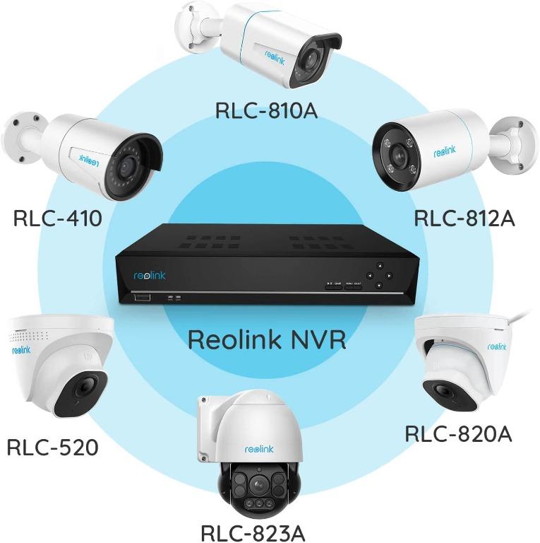 Reolink 8MP 4K PTZ POE Security Camera System Pan Tilt Zoom 8CH NVR 2TB HDD  Kit