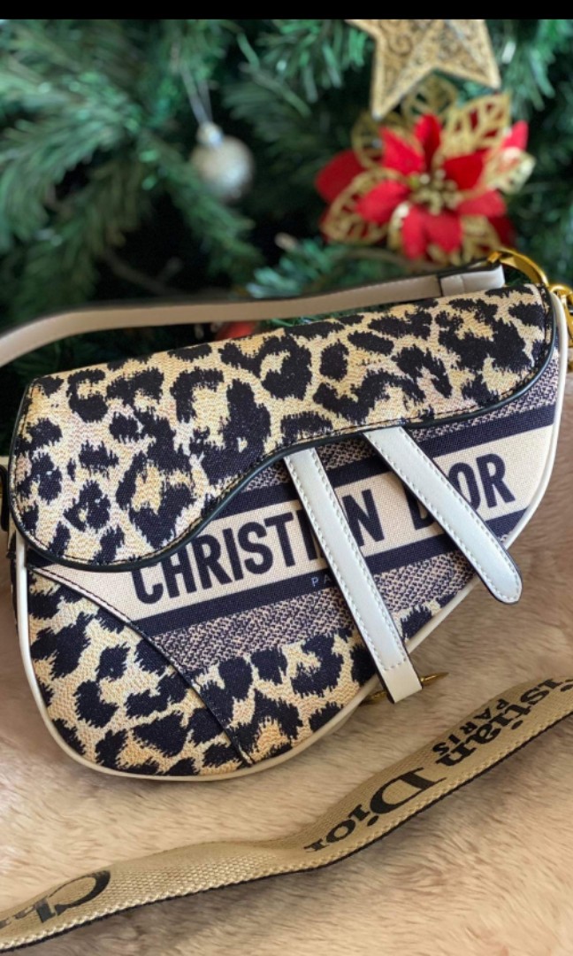 Dior saddle Leopard, Luxury, Bags & Wallets on Carousell